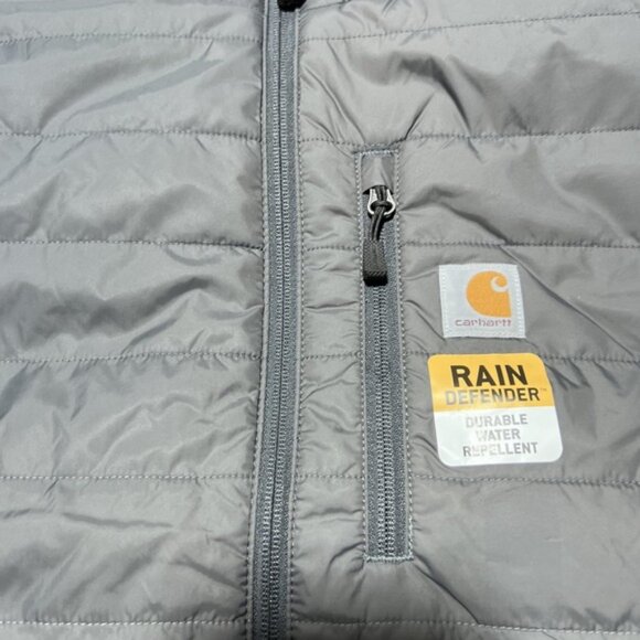 Carhartt Rain Defender Puffer Vest Mens XL Gray Don Julio 1942 Logo 102286 - Picture 5 of 14